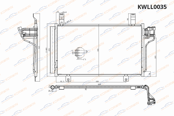 радиатор кондиционера korwin kwll0035 оптом от производителя по низким ценам