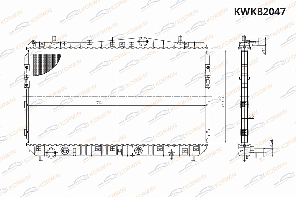 радиаторы охлаждения двигателя korwin kwkb2047 оптом от производителя по низким ценам
