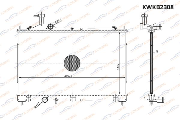 радиатор охлаждения двигателя korwin kwkb2308 оптом от производителя по низким ценам