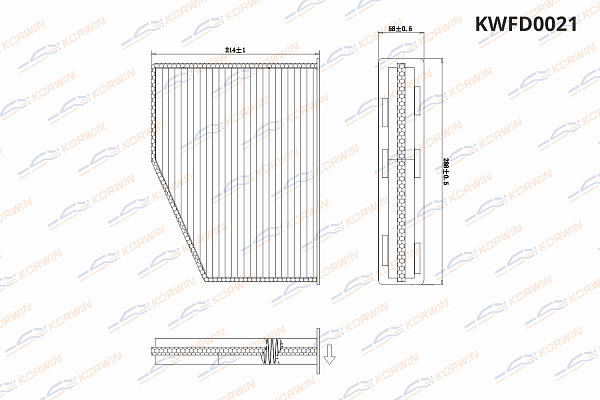 фильтр салонный korwin kwfd0021 оптом от производителя по низким ценам