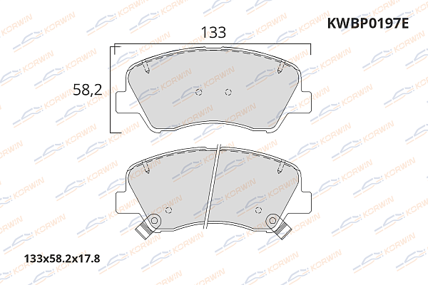 колодки тормозные дисковые korwin ecoline kwbp0197e оптом от производителя по низким ценам