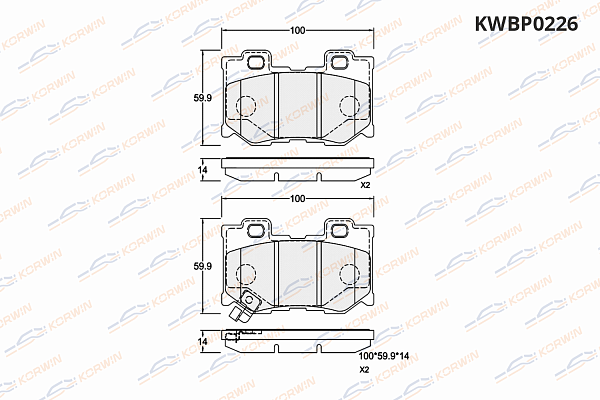 колодки тормозные дисковые korwin kwbp0226 оптом от производителя по низким ценам