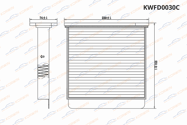 фильтр салонный угольный korwin kwfd0030c оптом от производителя по низким ценам
