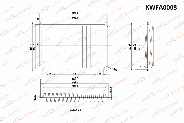 фильтр воздушный korwin kwfa0008 оптом от производителя по низким ценам