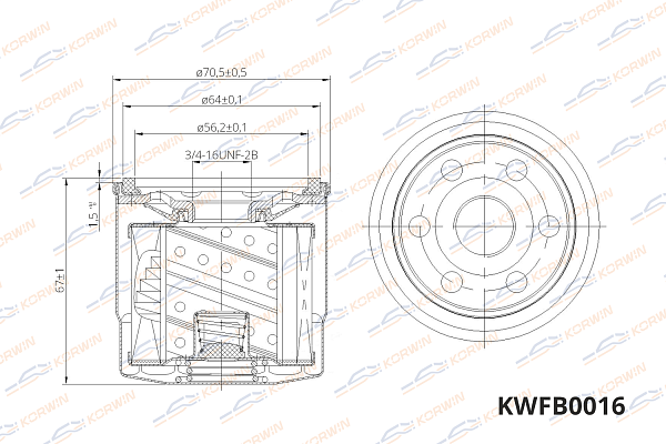 фильтр масляный korwin kwfb0016 оптом от производителя по низким ценам