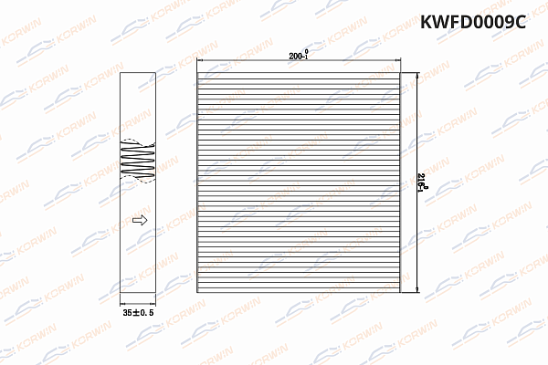 фильтр салонный угольный korwin kwfd0009c оптом от производителя по низким ценам
