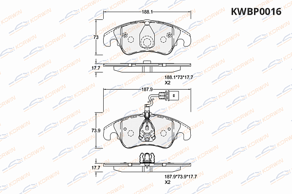 колодки тормозные дисковые korwin kwbp0016 оптом от производителя по низким ценам