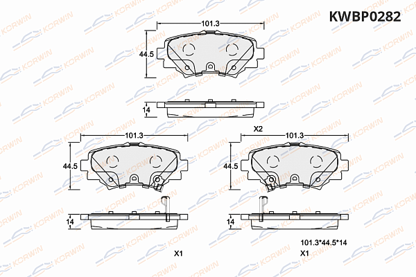 колодки тормозные дисковые korwin kwbp0282 оптом от производителя по низким ценам