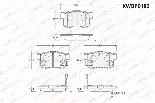колодки тормозные дисковые korwin kwbp0182 оптом от производителя по низким ценам