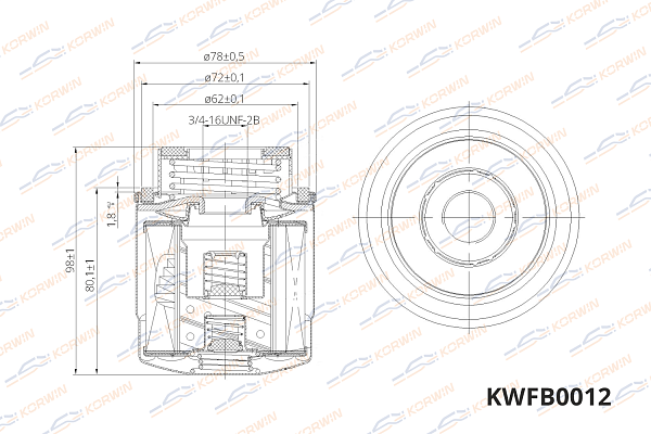 фильтр масляный korwin kwfb0012 оптом от производителя по низким ценам