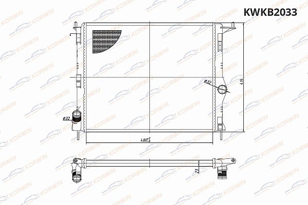 радиаторы охлаждения двигателя korwin kwkb2033 оптом от производителя по низким ценам