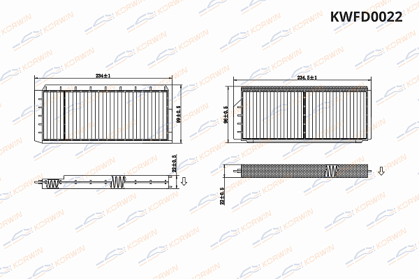 фильтр салонный korwin kwfd0022 оптом от производителя по низким ценам