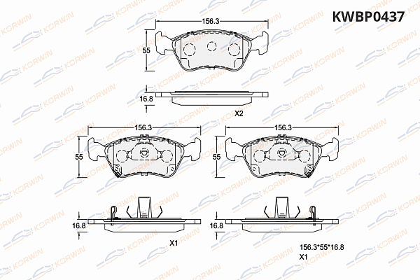 колодки тормозные дисковые korwin kwbp0437 оптом от производителя по низким ценам
