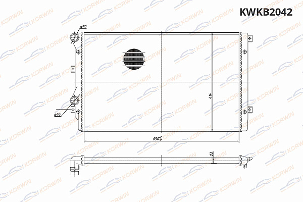 радиаторы охлаждения двигателя korwin kwkb2042 оптом от производителя по низким ценам