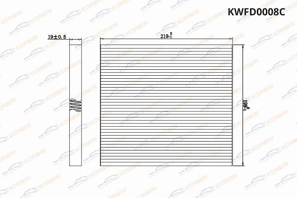фильтр салонный угольный korwin kwfd0008c оптом от производителя по низким ценам