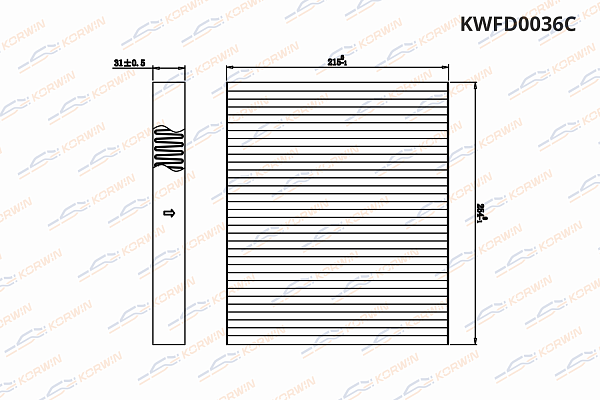 фильтр салонный угольный korwin kwfd0036c оптом от производителя по низким ценам