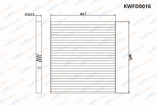 фильтр салонный korwin kwfd0016 оптом от производителя по низким ценам