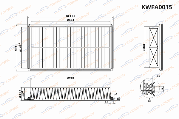 фильтр воздушный korwin kwfa0015 оптом от производителя по низким ценам