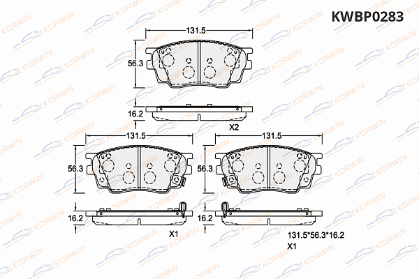 колодки тормозные дисковые korwin kwbp0283 оптом от производителя по низким ценам