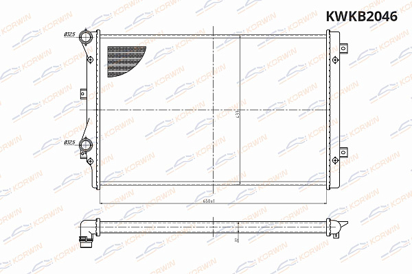 радиаторы охлаждения двигателя korwin kwkb2046 оптом от производителя по низким ценам